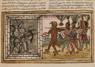 Duran, Spanish and Indians Fighting in Tlaxcala
