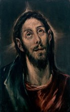 Attribué à Le Greco, Visage du Christ
