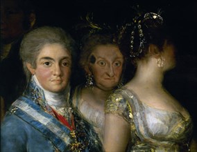 Goya, Famille de Charles IV (détail Fernand VII - Dame Marie Josepha)