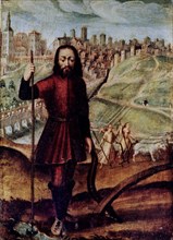 Saint Isidore with Madrid in the background