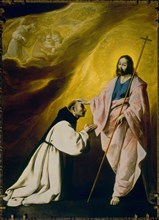 Zurbaran, Sacristie : Apparition du Christ au Père André Salmeron