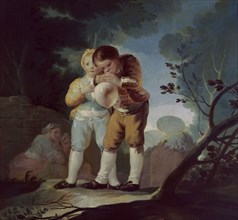 Goya, Boys blowing up a bladder