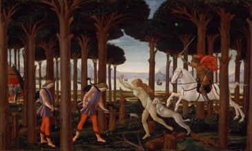 Botticelli, History of Nastagio degli Onesti (painting I)
