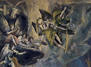 Le Greco, Martyre de Saint Maurice (détail anges musiciens)