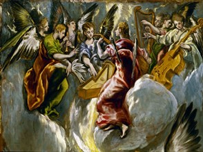 El Greco, The Annunciation (detail angels)