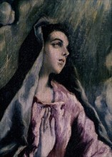 Le Greco, L'Annonciation (détail de la Vierge)