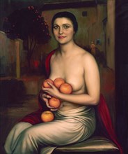 Romero de Torres, The Girl With Oranges