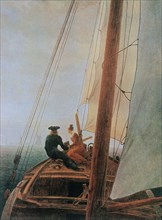 FRIEDRICH C D 1774/1840
SOBRE UN VELERO-1818-1819- 71X56 CM-OLEO SOBRE LIENZO
SAN PETESBURGO,