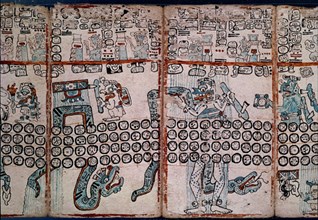 Page of the Tro-Cortesianus Codex or Madrid Codex