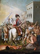 Cortés entrant dans Tlaxcala avec son armée