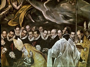 Le Greco, Enterrement du Comte d'Orgaz (détail Saint Augustin et seigneurs)