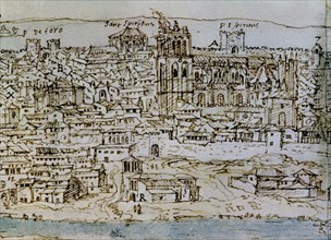 WYNGAERDE ANTON VAN DEN ?/1571
SALAMANCA-1570-DIBUJO SEPIA-DET DE LA CATEDRAL
VIENA, BIBLIOTECA