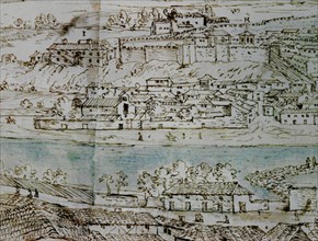 WYNGAERDE ANTON VAN DEN ?/1571
SALAMANCA-1570-DIBUJO SEPIA-DET DE CASAS Y RIO TORMES
VIENA,