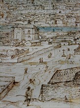 WYNGAERDE ANTON VAN DEN ?/1571
SALAMANCA-1570-DIBUJO SEPIA-DET DE CAMINANTES
VIENA, BIBLIOTECA