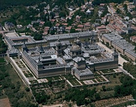 Vue aérienne du monastère saint Laurent de l’Escurial