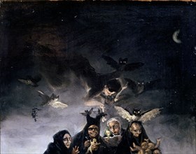 Goya, Scène de sorcières - Détail