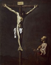 Zurbaran, St. Lucas painting Christ on the Cross - Self-portrait