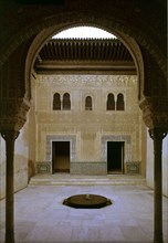 Facade of the Comares Palace and the Harem's Garden