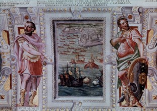 ARBASIA CESAR 1547/1607
FRESCOS-ALONSO BAZAN Y ALONSO LEYVA-BATALLA DE SAGRES-1580
VISO DEL