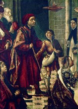 Berruguete, Tombeau de saint Pierre martyr - Détail de l'aveugle guidé par un enfant