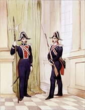 Uniforms of halberdiers from the Spanish army