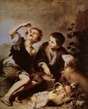 MURILLO BARTOLOME 1618/1682
NIÑOS COMIENDO PASTEL - 1670/1675 - O/L 123x102 - BARROCO