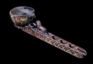 Inca Pipe decorated with animals