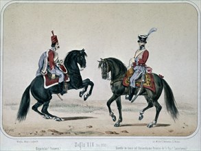 VILLEGAS
SOLDADO DE 1800-HUSAR Y GUARDIA DE HONOR DEL PPE DE LA PAZ(CAZADORES)
MADRID, ARCHIVO
