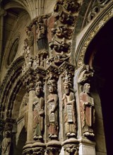Détail du portique roman de la cathédrale d'Orense