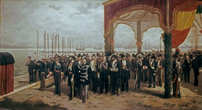 Noël 1870 : Amadeus Ier embarquant à bord de la Spezia à destination de l'Espagne