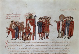 Skylitzes, Koutragon gives order to decapitate the Christians