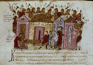 Skylitzes, Varangians guards during a burial