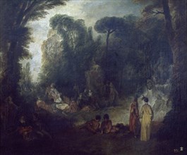 Watteau, A Party in the park