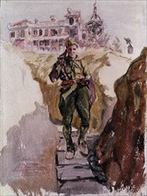 Kemer, Soldier in front of the Velázquez House in Madrid