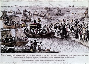 DESEMBARCO DE FERNANDO VII EN EL PUERTO DE SANTA MARIA EL 1 DE OCTUBRE DE 1823
MADRID, COLECCION