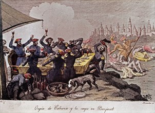 Orgy of Cabrera and his soldiers in Burjasot