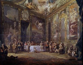 Paret y Alcazar, Charles III mangeant devant sa cour