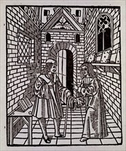 SAN PEDRO DIEGO DE 
CARCEL DE AMOR GRABADO POR ROSEMBACH EN 1493-ORIGINAL EN MUS