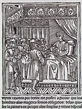 SAN PEDRO DIEGO DE 
CARCEL DE AMOR GRABADO POR ROSEMBACH EN 1493-ORIGINAL EN MUS