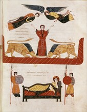 Beatus de Ferdinand Ier, Commentaires de l'Apocalypse (Darius envoie Daniel dans la fosse aux lions)
