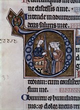 PSALTERIO S XIII -JUICIO DE SALOMON LETRA D-PAGINA 48V-MINIATURA GOTICA
MADRID, BIBLIOTECA