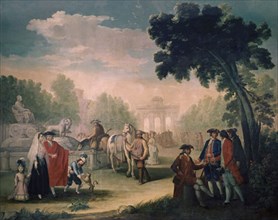 AGUIRRE GINES
LA PUERTA DE ALCALA Y LA FUENTE DE CIBELES-1785-I.N.1785-O/L-4,42X3,45CM-
Madrid,