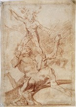 Goya, Caprice 56 : Soulever et baisser