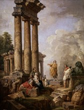 Panini, Prédicateur dans des ruines antiques