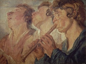 Jordaens, Trois musiciens ambulants: deux chanteurs et un joueur de flûte