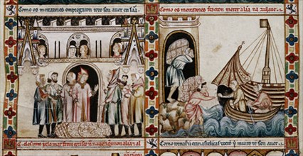 Alphonse X of Castile, Merchants negotiationg and loading wool