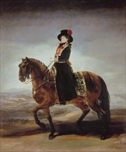 Goya, Ecuestrian portrait of Queen Mary Louise