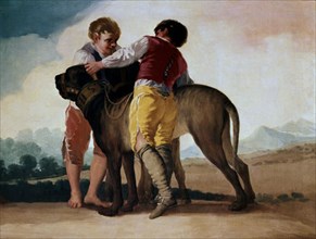 Goya, Two boys and a mastiff