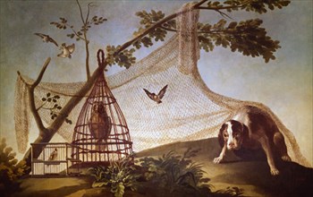 Goya, Hunt with birdcall