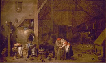 Teniers (the Younger), Old Man and his Maidservant